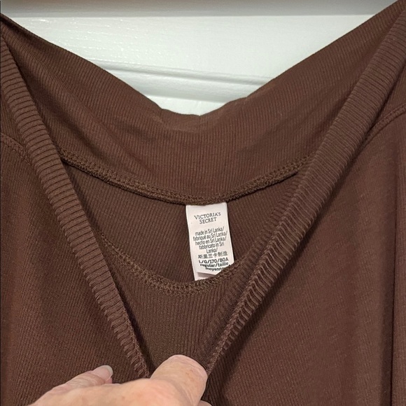 Victoria's Secret Ribbed Tank and Wide-Leg Lounge Set in Brown - Picture 3 of 8